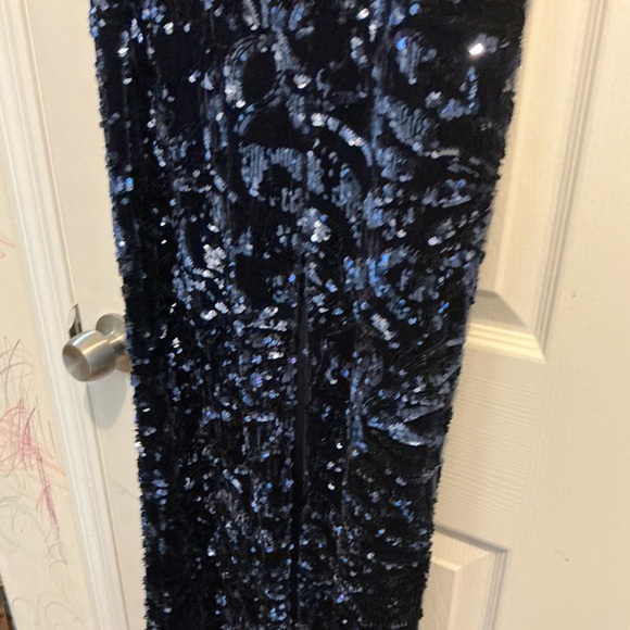 Elegant navy blue Velvet Skirt - Picture 8 of 8